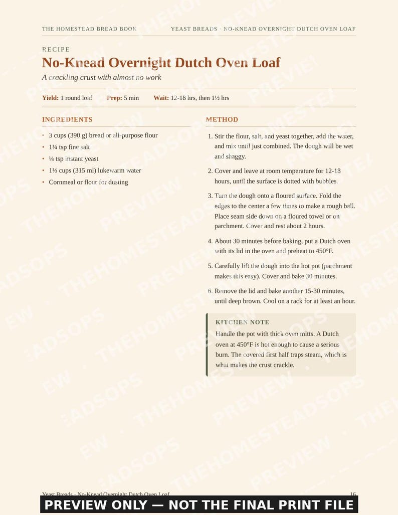 Bread Baking Book | Homemade Bread From Scratch, Sourdough, Yeast and No Yeast Recipes | Flour Guide | PDF Cookbook image 10