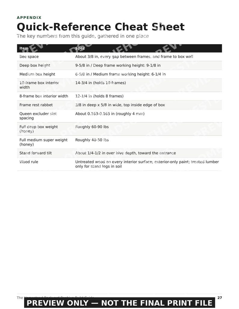 Guía para construir una colmena / Planos para construir una colmena Langstroth / Apicultura doméstica / PDF imprimible imagen 6