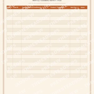 Goat Herd Record Book | Goat Keeping Planner | Breeding, Kidding & Milk Log | Printable PDF Download image 5