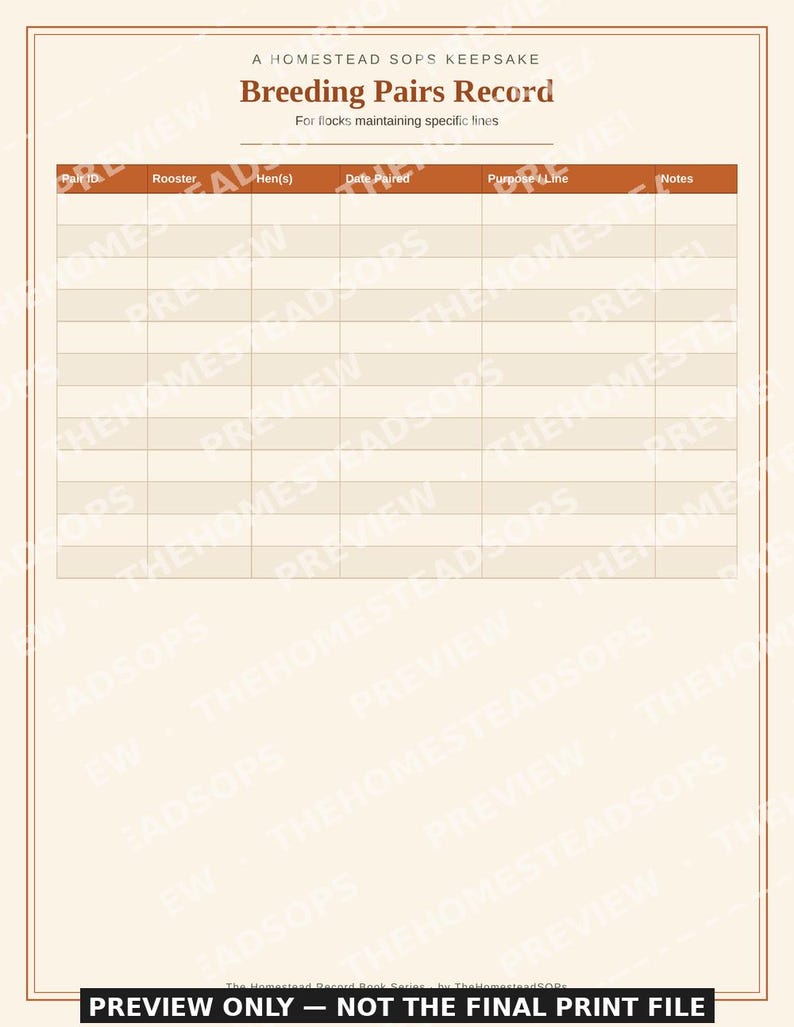 Libro de registro para gallinas / Planificador para criadores de gallinas domésticas / Registro de producción y salud de huevos / PDF imprimible imagen 8