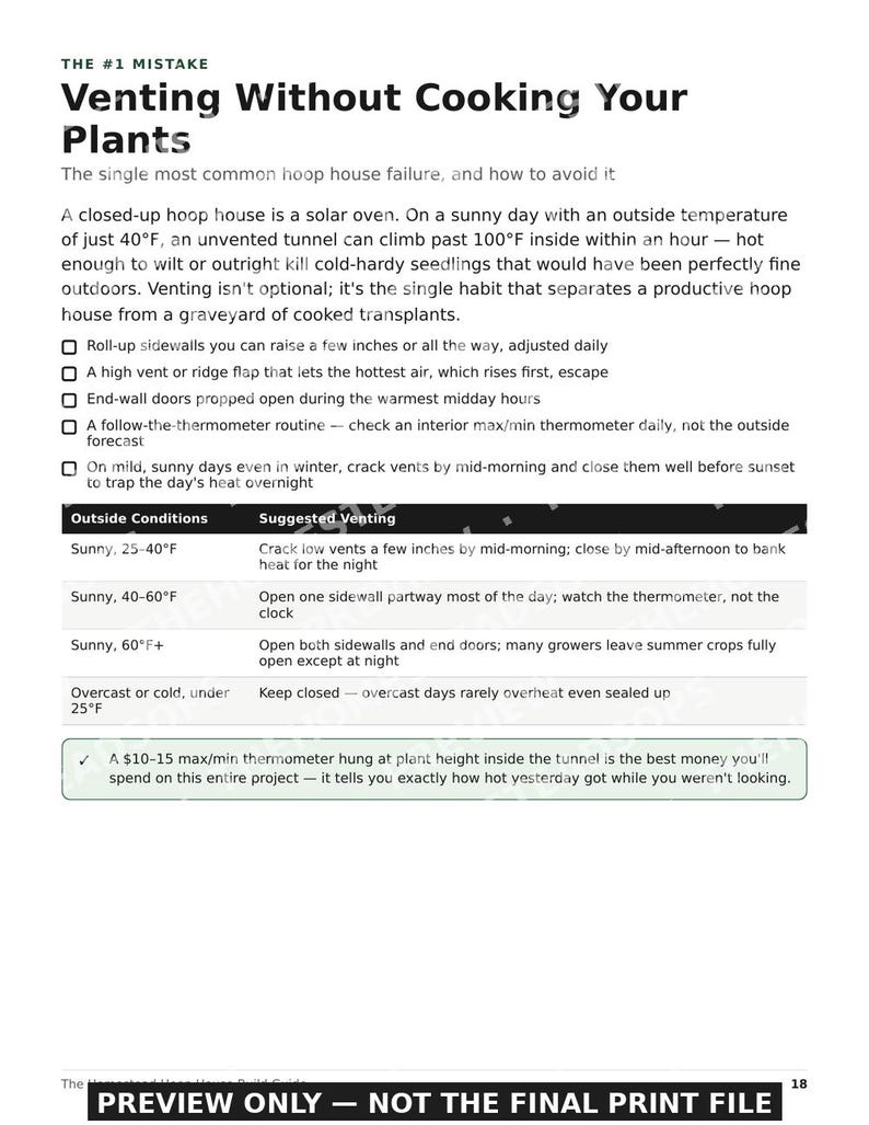 Guía para invernaderos tipo aro / Planos para invernaderos de PVC para construir uno mismo / Túnel para extender la temporada de cultivo / PDF imprimible imagen 4