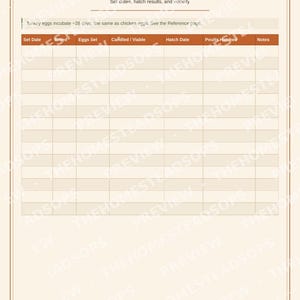 Turkey Flock Record Book | Homestead Care, Breeding, Growth Log (PDF Download) image 4