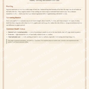 Pig & Hog Record Book | Homestead Care, Breeding, Growth Log (PDF Download) image 5