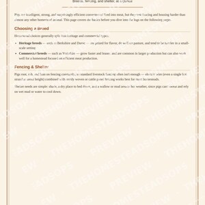 Pig & Hog Record Book | Homestead Care, Breeding, Growth Log (PDF Download) image 2
