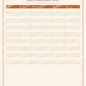 Rabbit Flock Record Book | Rabbit Keeping Log | Breeding & Health Tracker | Printable PDF image 10