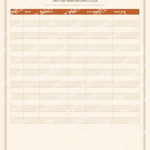 Pig & Hog Record Book | Homestead Care, Breeding, Growth Log (PDF Download) image 6