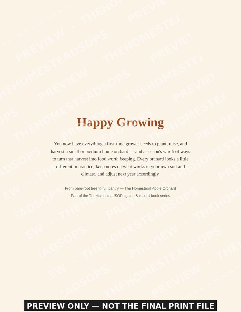 Apple Orchard Guide for Beginners | Growing, Harvesting and Preserving Apples Ebook | Printable PDF image 6