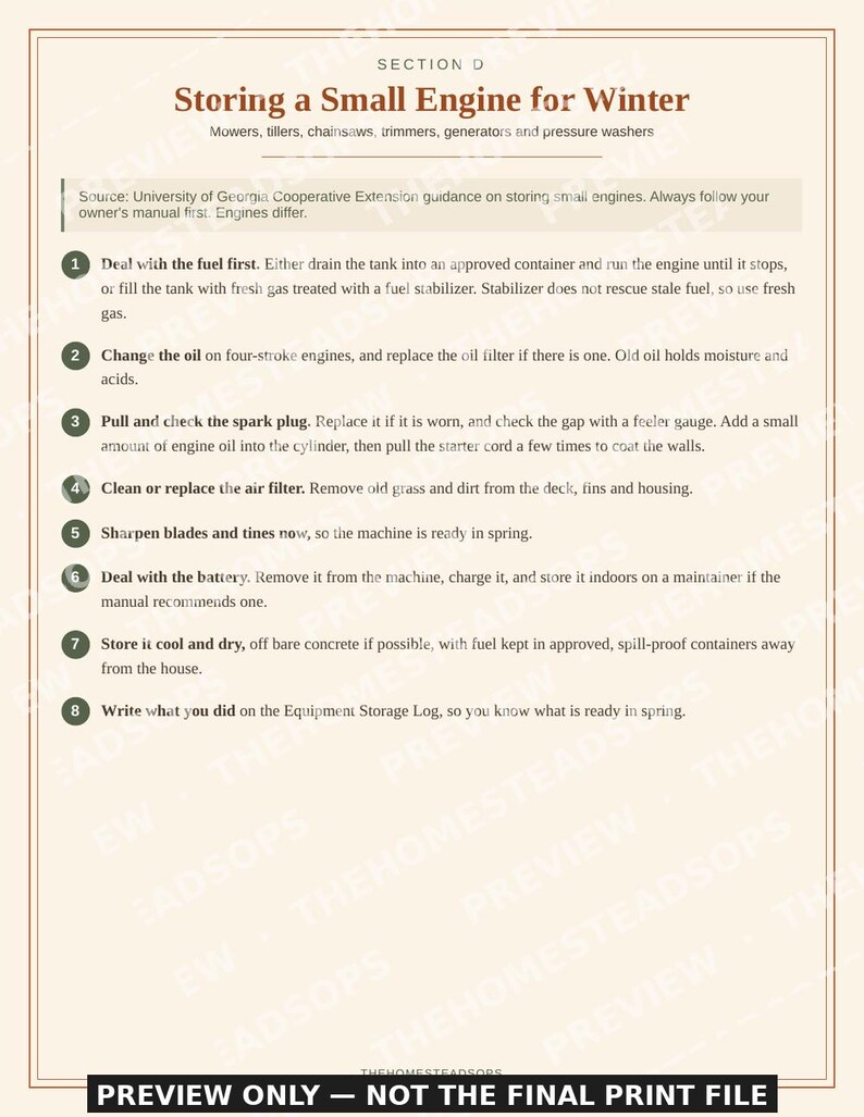 Winterizing Checklist Binder | Homestead Winter Prep Planner | Livestock, Garden, Equipment & Home | Printable PDF Download image 6