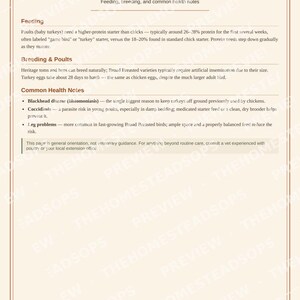 Turkey Flock Record Book | Homestead Care, Breeding, Growth Log (PDF Download) image 5