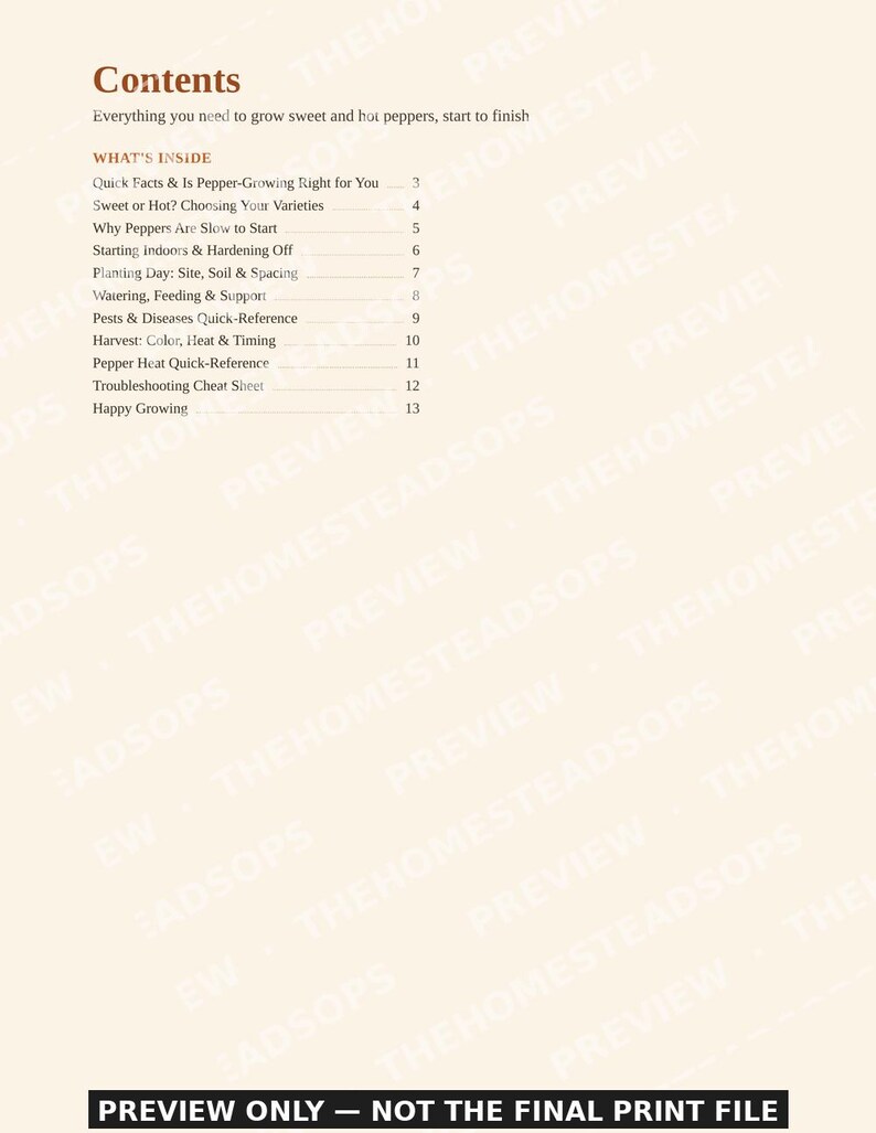 Growing Peppers Guide | Sweet & Hot Pepper Growing PDF | Quick-Grow Beginner Printable image 7