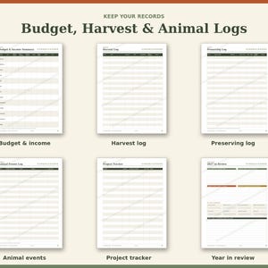2027 Homestead Planner Printable, Weekly Monthly Garden Animal Farm Calendar PDF, Sunday Monday Start, Instant Download image 6