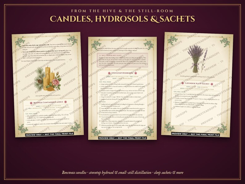Aromatherapy Book | Homemade Herbal Salves, Oils, Candles and Hydrosols | Foraging Guide for Canada & Northern US | Grimoire PDF image 7