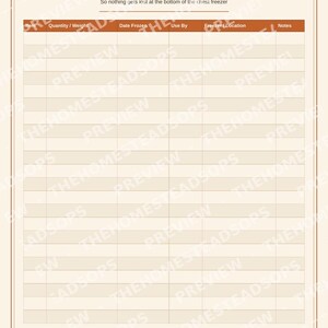 Canning Inventory Printable | Pantry & Freezer Log | Food Preservation Record Book PDF Download image 3