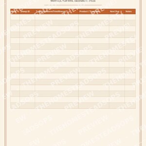 Schafherden-Dokumentationsbuch | Grundlagen der Pflege, Ablammen, Wollprotokoll (PDF-Download) Bild 7