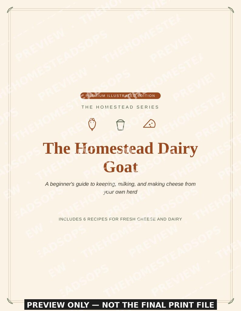 Dairy Goat Keeping Guide for Beginners | Raising and Milking Goats Ebook | Printable PDF image 1