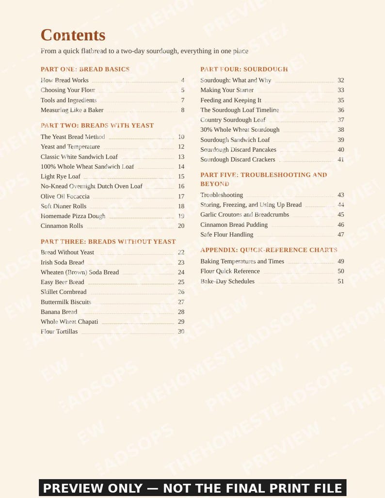 Bread Baking Book | Homemade Bread From Scratch, Sourdough, Yeast and No Yeast Recipes | Flour Guide | PDF Cookbook image 2