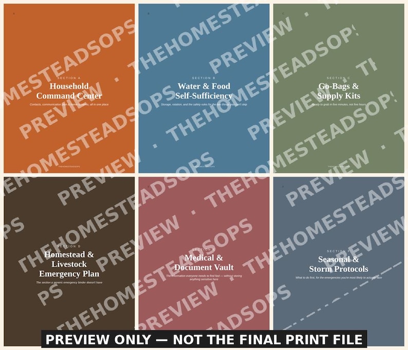 Homestead Emergency Preparedness Binder | Family, Farm & Off-Grid Ready Planner | Printable Survival Binder | Instant Download image 2