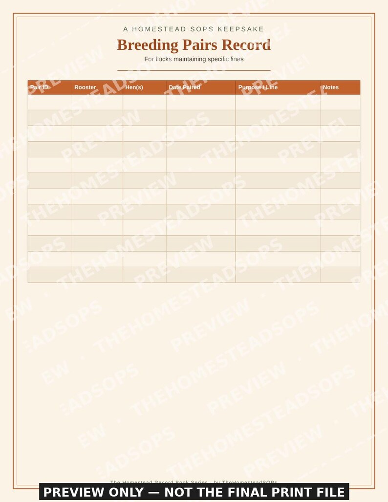 Libro de registro para gallinas / Planificador para criadores de gallinas domésticas / Registro de producción y salud de huevos / PDF imprimible imagen 4