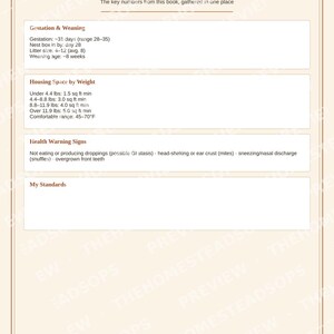 Rabbit Flock Record Book | Rabbit Keeping Log | Breeding & Health Tracker | Printable PDF image 5