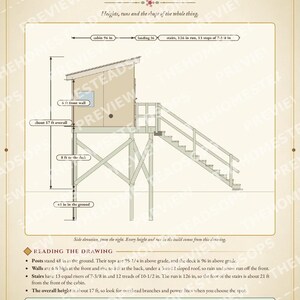 Hunting Cabin Plans | Treehouse Hunting Blind Build Guide | Insulated Sleeping Cabin on Posts | DIY Deer Stand PDF | Instant Download image 3