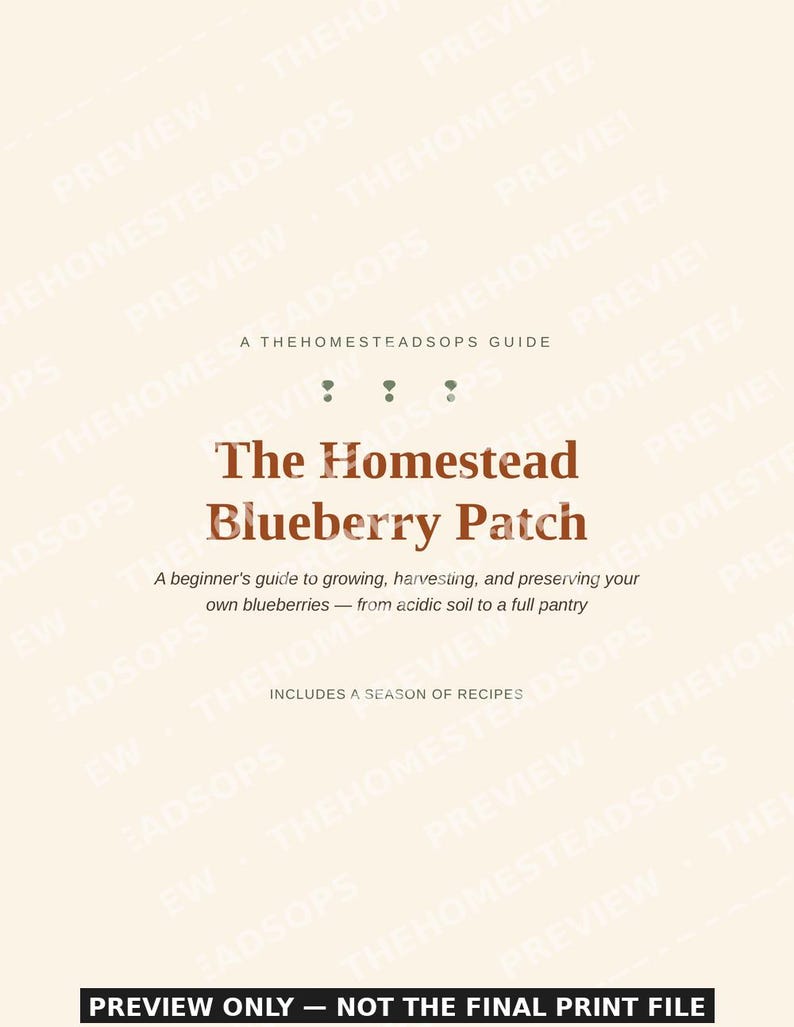Blueberry Growing Guide for Beginners | Planting, Harvesting and Preserving Blueberries Ebook | Printable PDF image 1