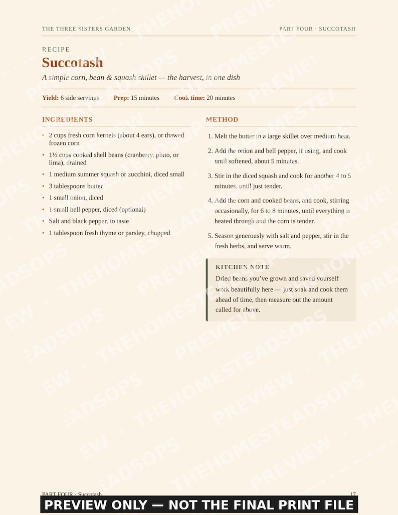 Three Sisters Garden Guide | Corn Beans Squash Companion Planting | Indigenous Method | Printable PDF image 6