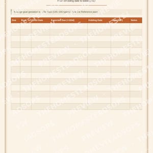 Goat Herd Record Book | Goat Keeping Planner | Breeding, Kidding & Milk Log | Printable PDF Download image 3