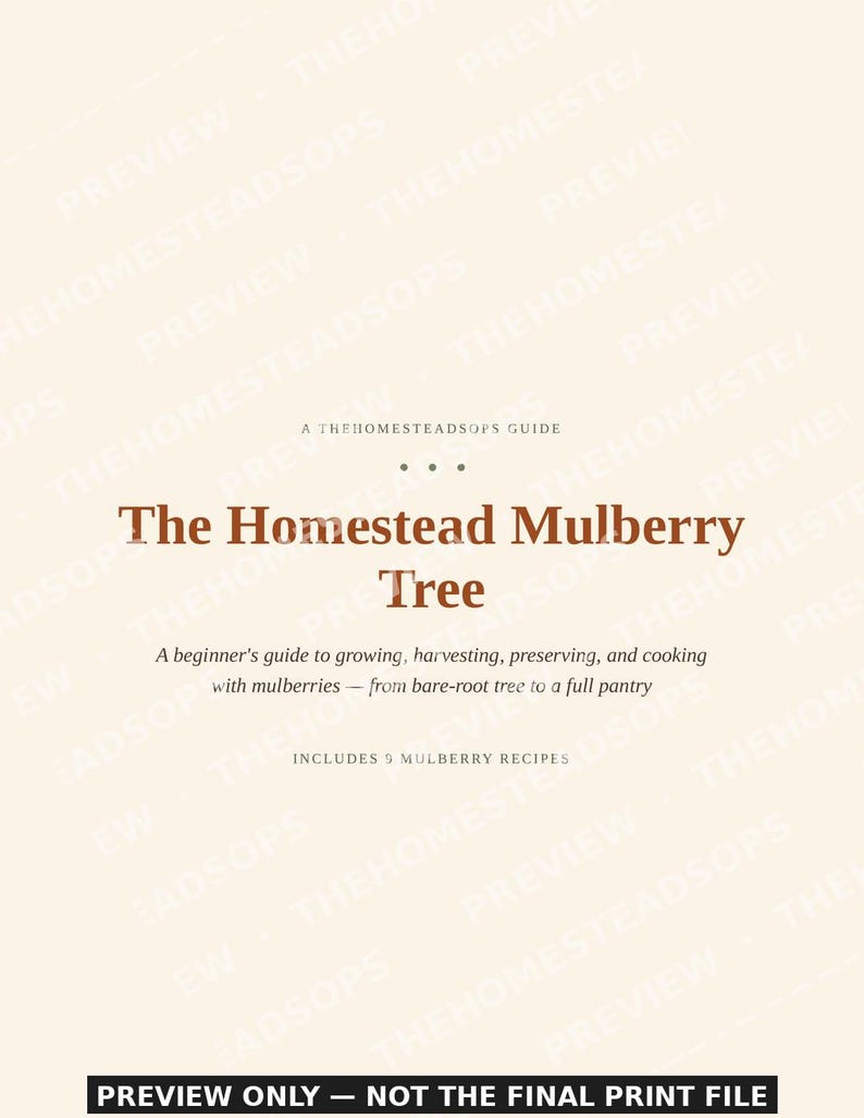 Mulberry Growing Guide | How to Grow, Harvest & Preserve Mulberries | Recipes Included | Printable PDF Ebook image 1