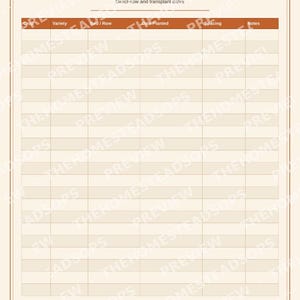 Garden Planner Printable | Seed Starting Log & Harvest Journal | Homestead Garden Record Book PDF image 3