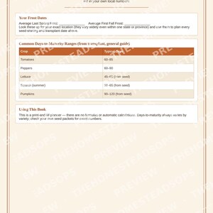 Garden Planner Printable | Seed Starting Log & Harvest Journal | Homestead Garden Record Book PDF image 7
