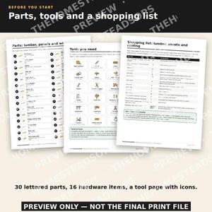 Planos para gallinero / Instrucciones paso a paso con imágenes / Gallinero y corral para 10 gallinas (para principiantes) / Manual de construcción en PDF imprimible imagen 4