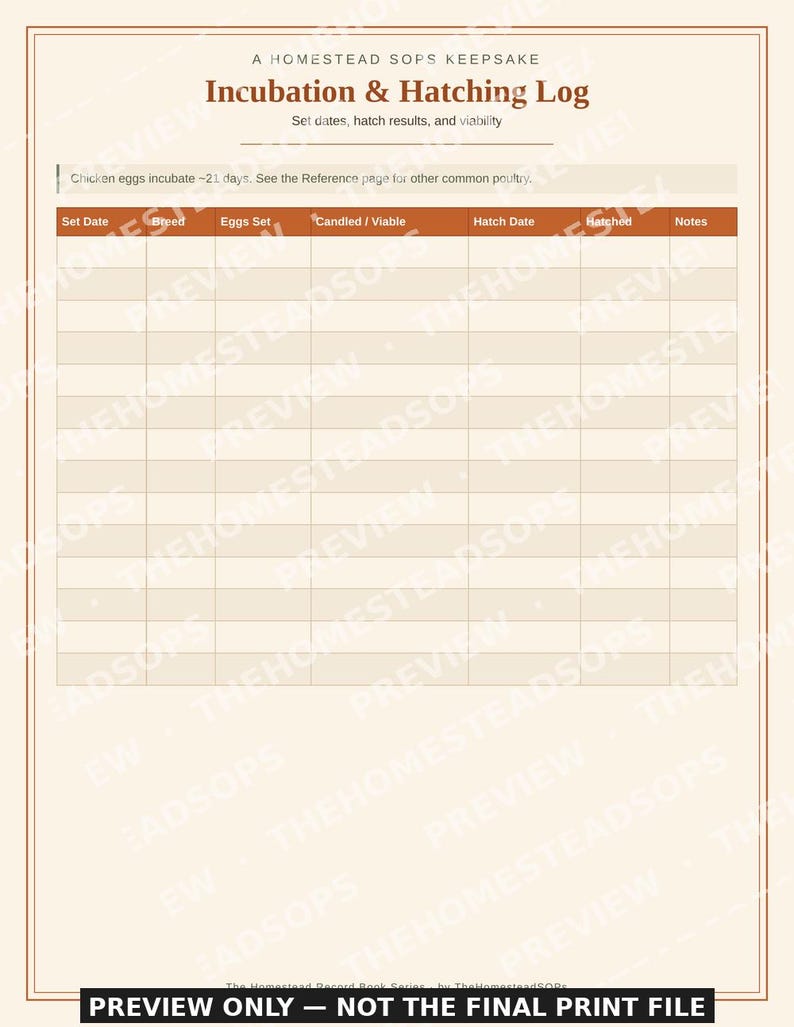 Libro de registro para gallinas / Planificador para criadores de gallinas domésticas / Registro de producción y salud de huevos / PDF imprimible imagen 5