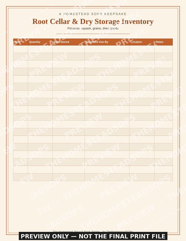 Canning Inventory Printable | Pantry & Freezer Log | Food Preservation Record Book PDF Download image 4