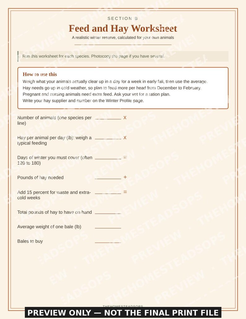 Winterizing Checklist Binder | Homestead Winter Prep Planner | Livestock, Garden, Equipment & Home | Printable PDF Download image 9