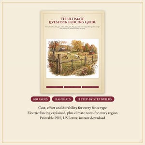 Livestock Fencing Guide PDF | Electric Fence, Woven Wire and Barbed Wire | Goat, Chicken, Horse and Cattle Fence Plans | Homestead image 1