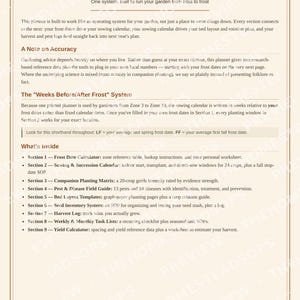 Planificateur de potager à imprimer | Dates de gel, associations de plantes et guide des ravageurs | Système de planification de jardin (PDF) image 2