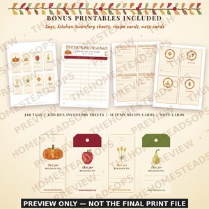 Fall Pantry Labels Printable | Autumn Jar Labels, Harvest Kitchen, Spice, Canning and Mason Jar Labels | Watercolor Pumpkin Spice Set image 6