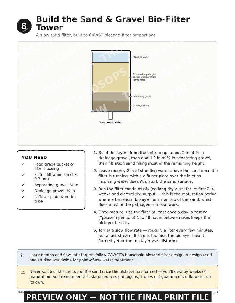 DIY Rainwater Harvesting & Filtration Guide | Off-Grid Water System (PDF) image 5