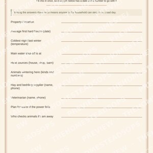 Winterizing Checklist Binder | Homestead Winter Prep Planner | Livestock, Garden, Equipment & Home | Printable PDF Download image 8