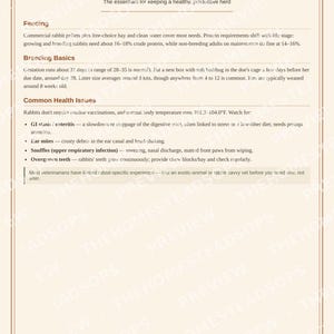 Rabbit Flock Record Book | Rabbit Keeping Log | Breeding & Health Tracker | Printable PDF image 7