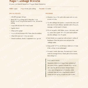 Libro de fermentación / Recetas de kimchi, chucrut, encurtidos y kombucha / Guía de proporción de sal y salmuera / Libro de cocina en PDF para principiantes sobre fermentación imagen 5