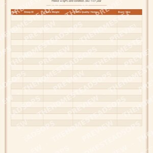 Schafherden-Dokumentationsbuch | Grundlagen der Pflege, Ablammen, Wollprotokoll (PDF-Download) Bild 6