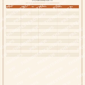 Rabbit Flock Record Book | Rabbit Keeping Log | Breeding & Health Tracker | Printable PDF image 3