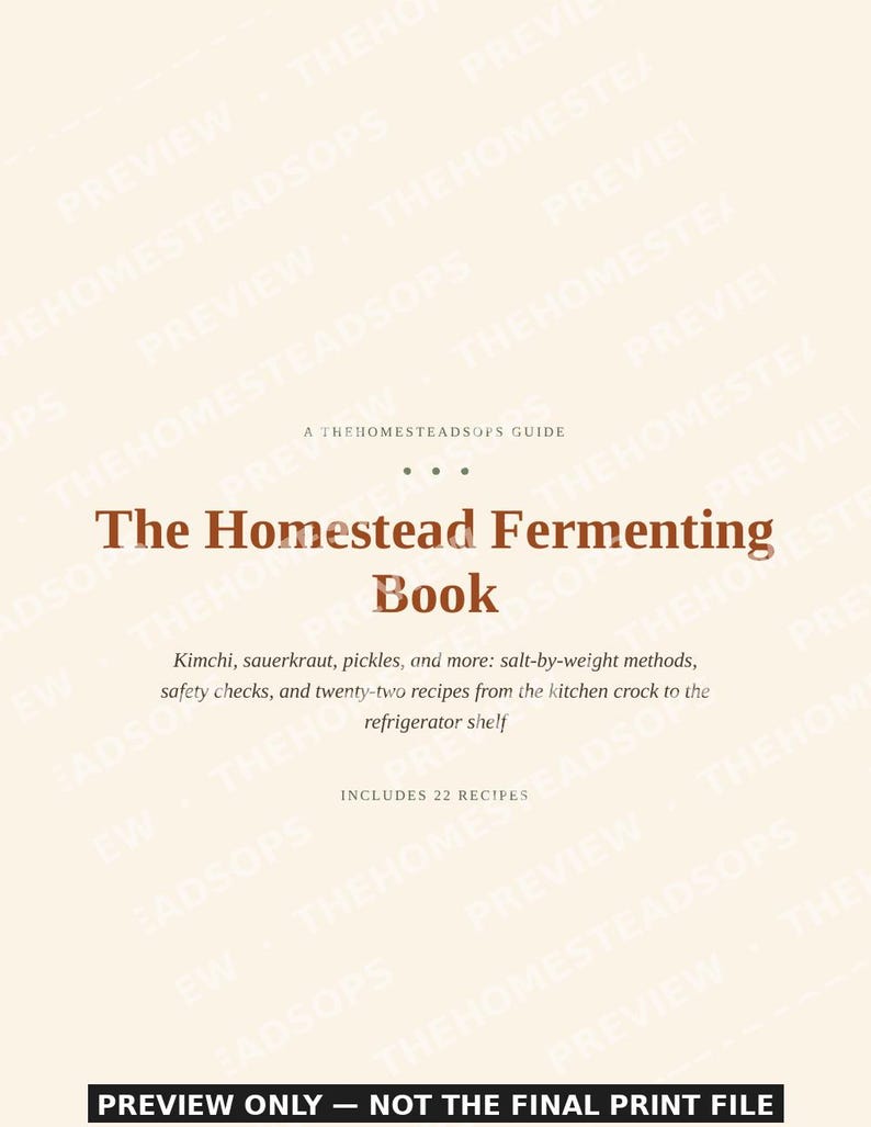 Libro de fermentación / Recetas de kimchi, chucrut, encurtidos y kombucha / Guía de proporción de sal y salmuera / Libro de cocina en PDF para principiantes sobre fermentación imagen 1