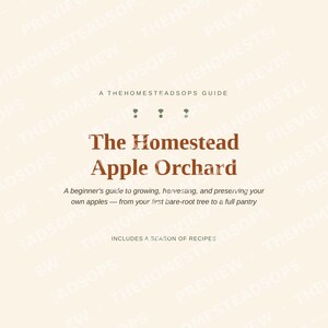 Apple Orchard Guide for Beginners | Growing, Harvesting and Preserving Apples Ebook | Printable PDF image 1