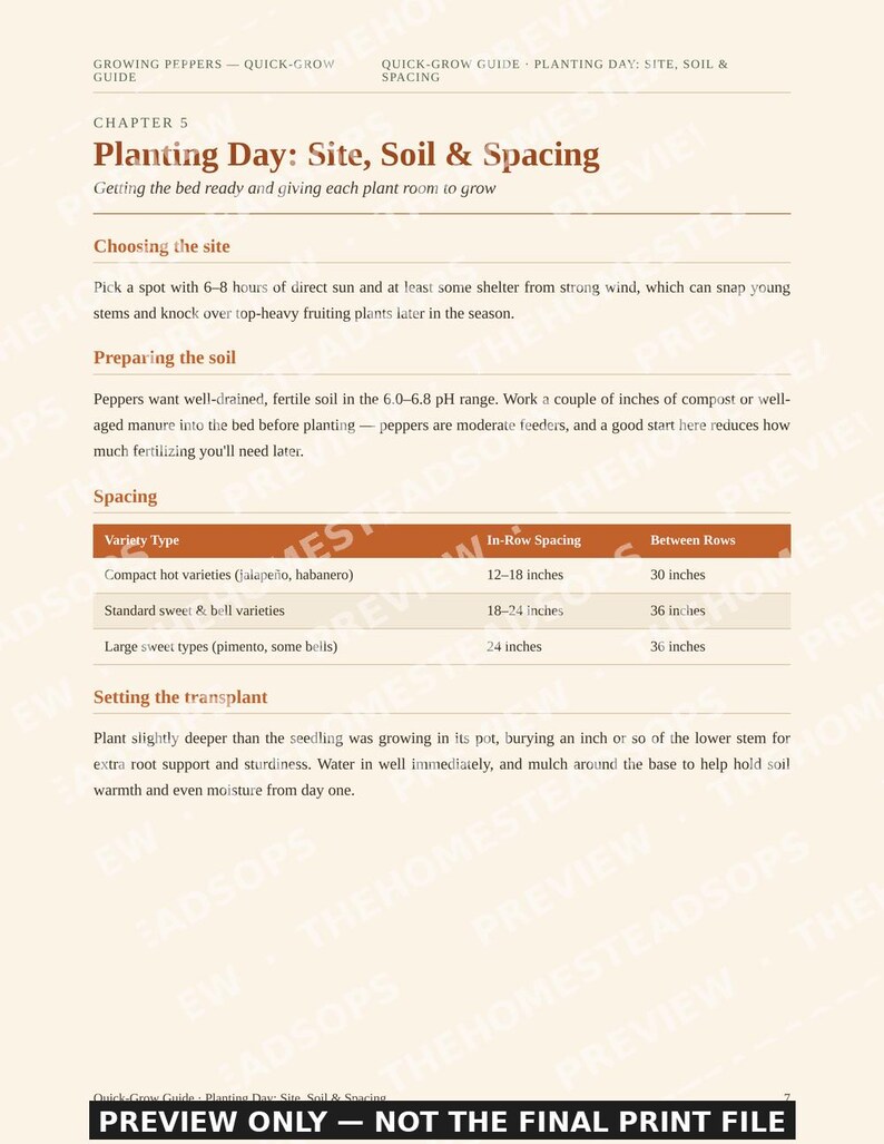 Growing Peppers Guide | Sweet & Hot Pepper Growing PDF | Quick-Grow Beginner Printable image 9