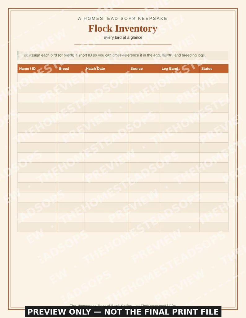 Libro de registro para gallinas / Planificador para criadores de gallinas domésticas / Registro de producción y salud de huevos / PDF imprimible imagen 2