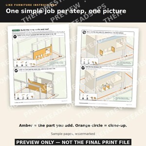 Planos para gallinero / Instrucciones paso a paso con imágenes / Gallinero y corral para 10 gallinas (para principiantes) / Manual de construcción en PDF imprimible imagen 2