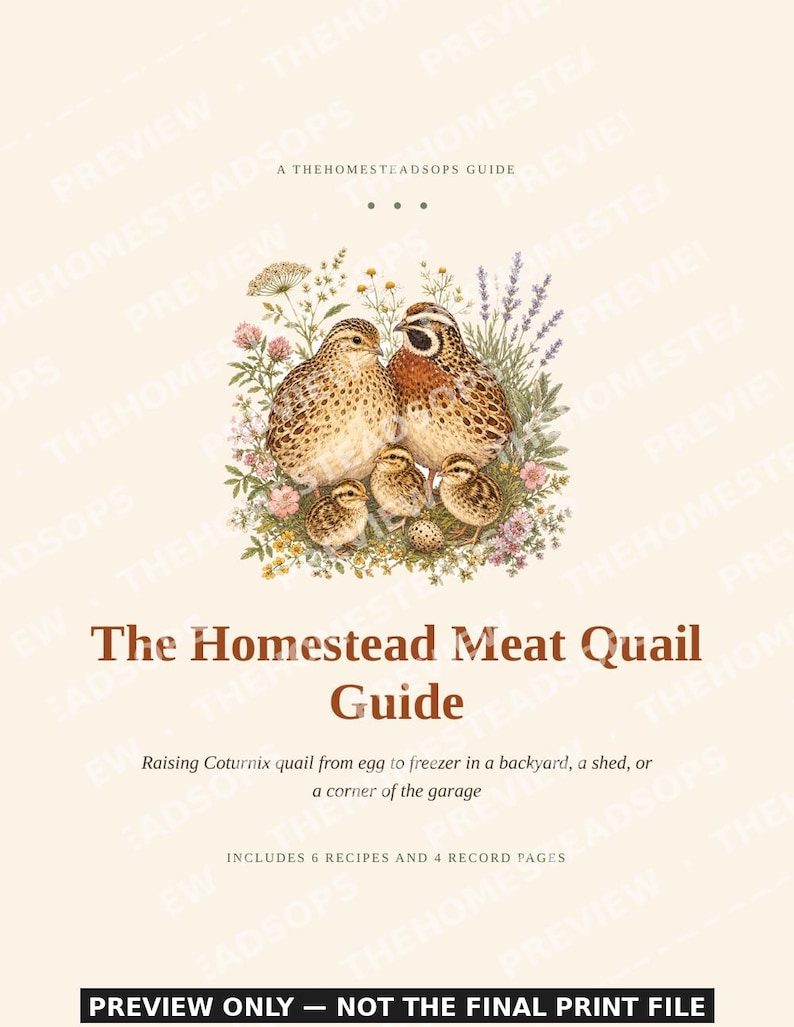 Meat Quail Guide | Raising Coturnix Quail for Meat and Eggs | Backyard Quail Housing, Hatching, Processing, Recipes | PDF Ebook image 1