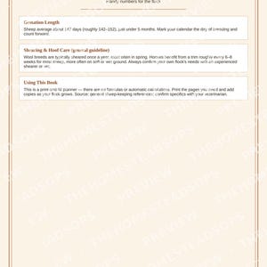 Schafherden-Dokumentationsbuch | Grundlagen der Pflege, Ablammen, Wollprotokoll (PDF-Download) Bild 9